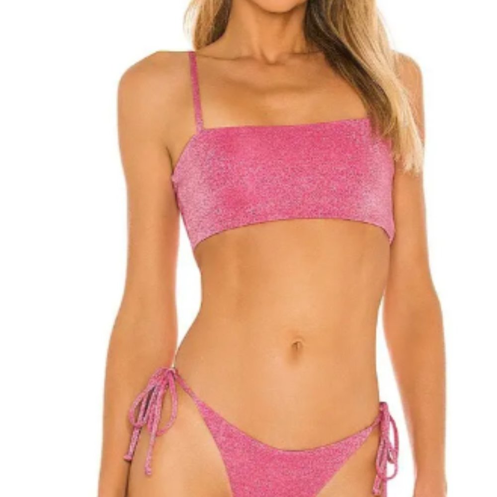 L*Space Rebel Bikini Top in Bubblegum Pink Size S